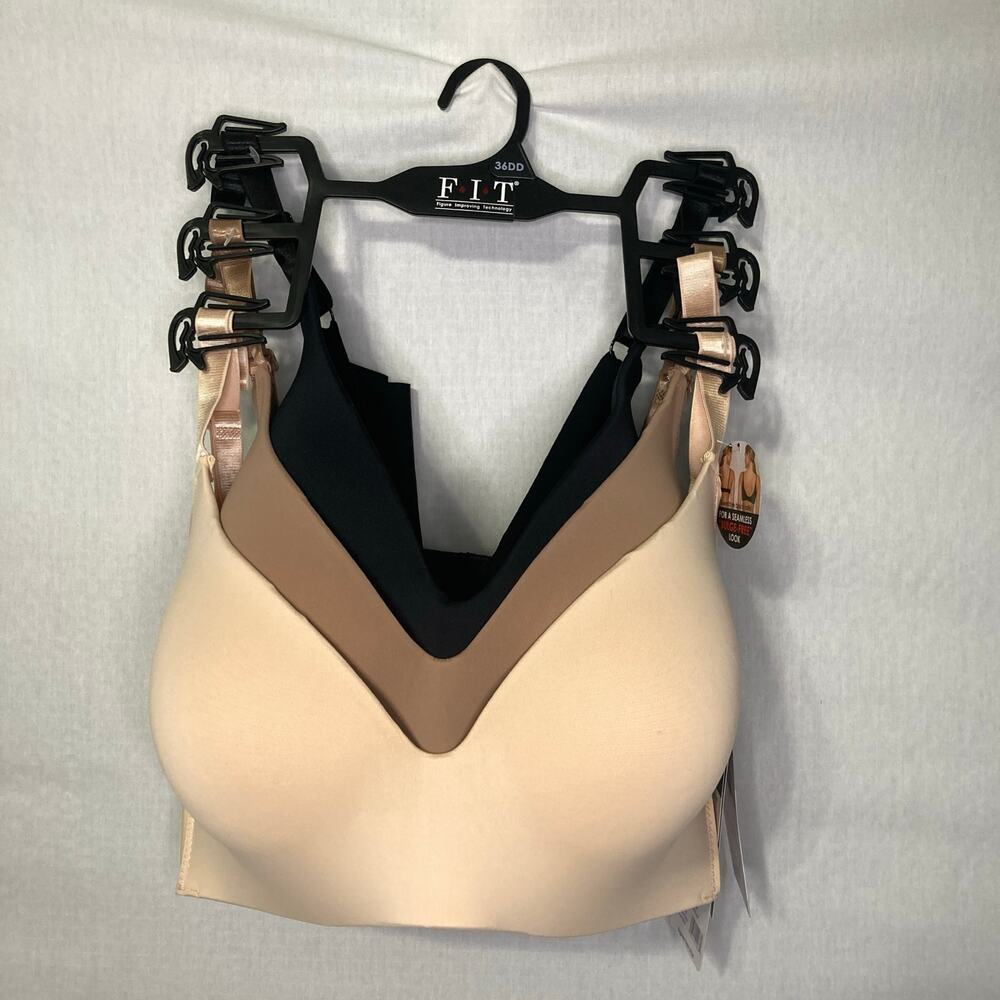 F.I.T. Smoothing Padded Bra 36DD • Firm Control • Lightly Lined • NWT
